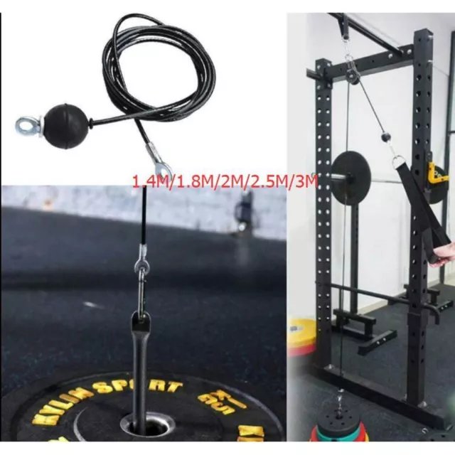 1.4/1.8/2/2.5M Acier Câble Kit DIY Poids Multi-Gym Câble Fitness-Pulley