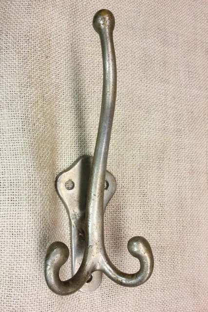 Old Bath Room Robe Coat Hook Hanger Claw Foot Tub Heavy Vintage Nickel Brass