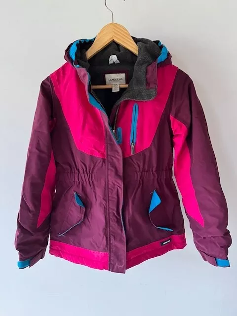 LANDS END GIRLS ANORAK COAT JACKET CERISE PINK PURPLE TURQUOISE Age 10-12 YEARS