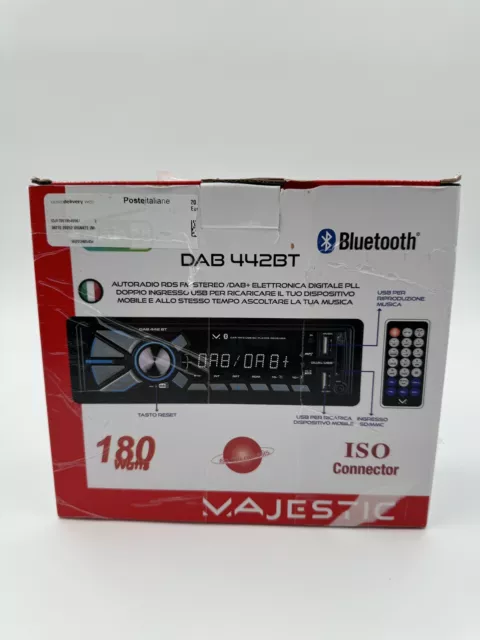 Majestic Autoradio DAB-442 BT RDS Stereo DAB+ PLL, Bluetooth, Dual-USB Radio