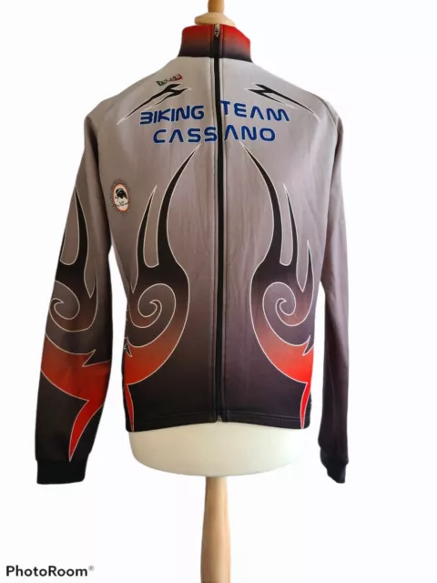 Windtex Isaco Italiana Grey Mens thermal Zip Up Cycling Jacket Biking top XL