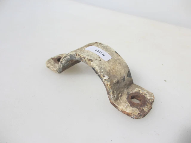 Antique Cast Iron Pipe Bracket Tube Flag Holder Old Vintage 5"W