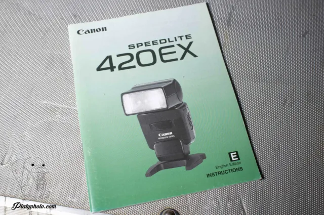 Canon Speedlite 420Ex Mode D'emploi Notice Manual En