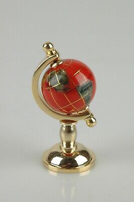 Mini globo globo de piedra preciosa de jaspe rojo de 3" de alto (30 mm)