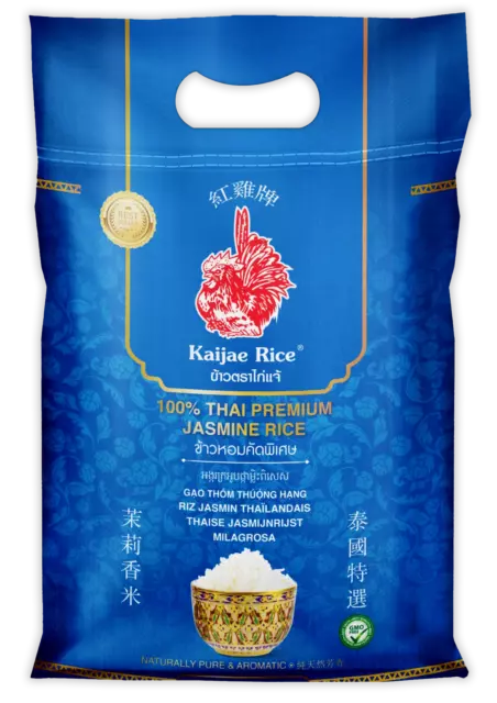 Kaijae Rice 100% Thai Premium Jasmine Rice 5kg | Naturally Pure & Aromatic