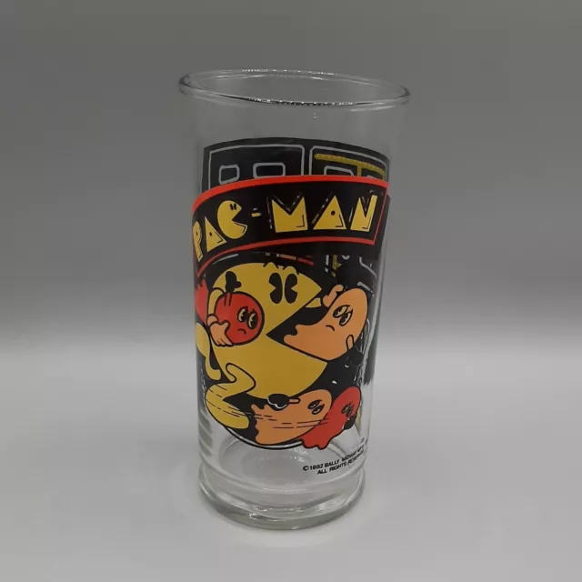 Vintage Pac Man Glass 1982 Bally Midway MFG. Co. Great Condition