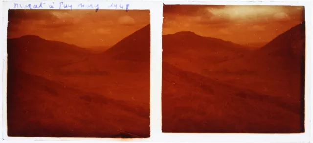 FRANCE Murat Puy Mary Montagne Photo Stereo Plaque de verre V26L20n