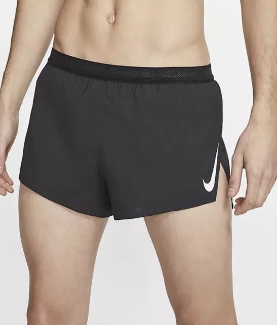 NIKE AEROSWIFT 2 Inch 5cm Running Shorts Medium Men's Black CJ7837 010  £44.99 - PicClick UK