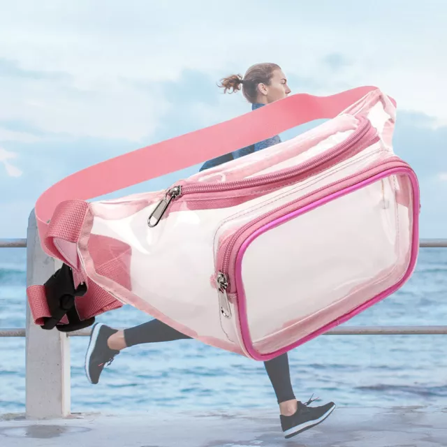 Borsa da corsa in PVC vita trasparente portatile borsa portatile per sport all'aria aperta