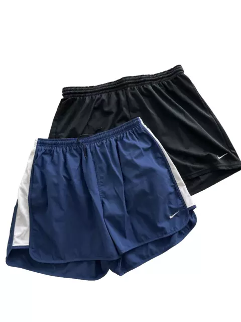 Lot of two Nike Women's Athletic Shorts, Navy & Black, Size XL