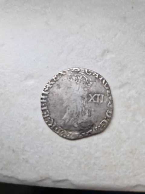 Charles 1   1625 to 1649 silver shilling tower mint coin fine