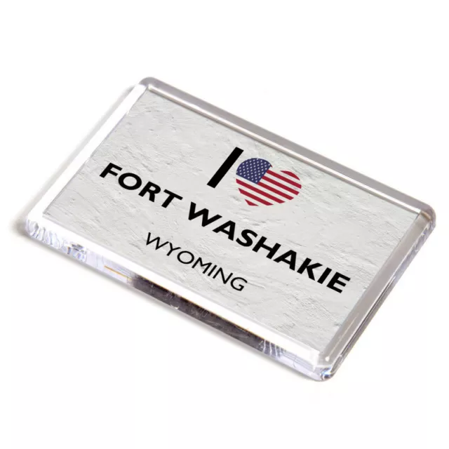 FRIDGE MAGNET - I Love Fort Washakie, Wyoming - USA