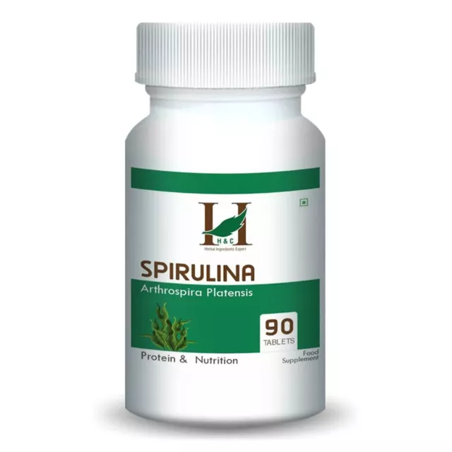 H&C Herbal Spiruline / Arthrospira Platensis - 90 Comprimés, Pour Santé