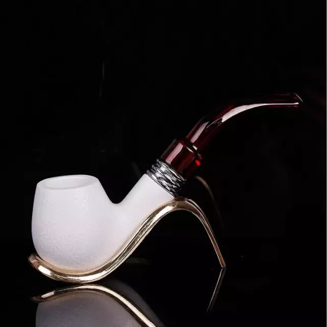New Meerschaum Enchase Smoking Pipe Tobacco Cigarettes Cigar Pipes Gift Durable