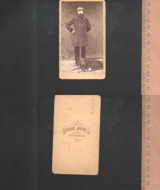 (n22057)   Soldat Marine KuK Foto auf Karton, Atelier Andri, ca 6x10cm
