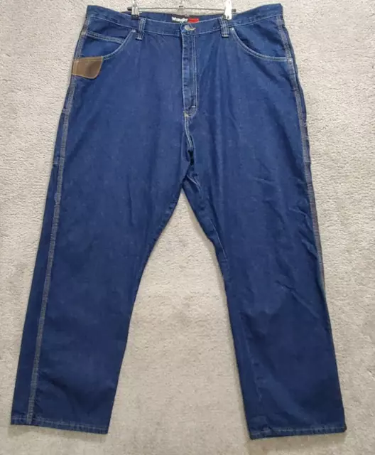 WRANGLER RIGGS WORKWEAR Jeans Mens 42 X 32 Blue Carpenter Zip Fly ...