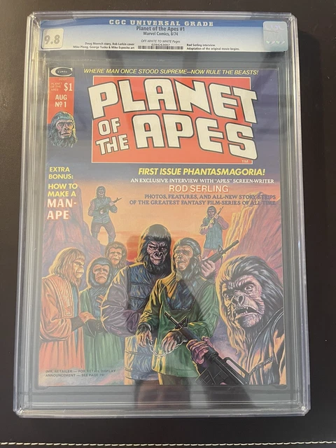 Planet Of The Apes #1 1974 CGC 9.8 Off-White To White Pages