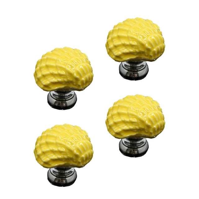 4 Pcs Ceramic Drawer Knobs Dresser Drawer Pulls Cabinet Drawer Pulls Pumpkin