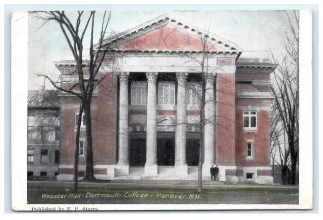 Postcard Webster Hall, Dartmouth College, Hanover, NH 1909 B8