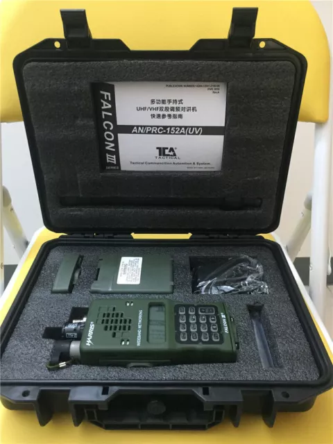 TCA PRC 152A UV Radio Handset UHF VHF Handheld Military Aluminum Case US Stock