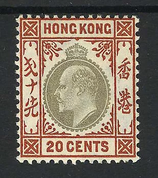 M11765 Hong Kong 1904 SG83 - 20c slate & chestnut.