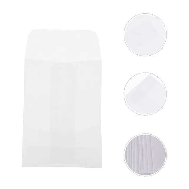 50 Pcs Cash Envelopes Jewelry Bag Mini Clear Purse Small Card Wallet