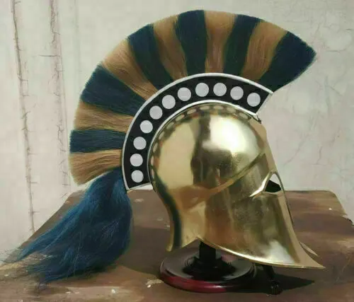 Helmet With Plume Knight Spartan Medieval Greek Corinthian Armour Christmas Gift