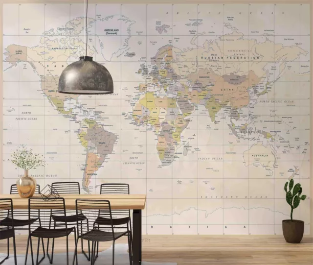 3D World Map Wall Murals Wallpaper Murals Wall Sticker Wall 4 3