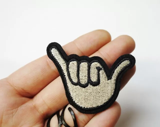 Hang Ten Loose Hand, Shaka Sign, Surf Surfer Embroidered Patch Iron-On/Sew On