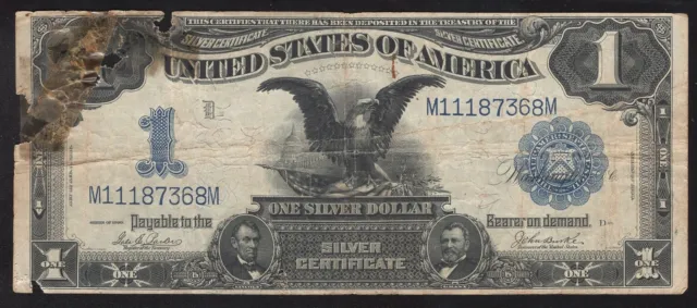 ✪ 1899 $1 Silver Certificate Black Eagle Fr 232 87368