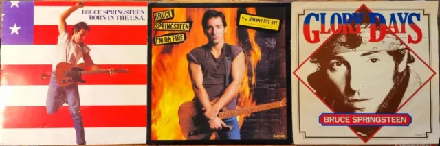 3x BRUCE SPRINGSTEEN Born In The USA/ I'm On Fire/ Glory Days ORIGINAL 7"  VG+