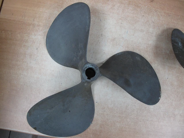 Vintage Boat Solid Brass 3 Blade Propeller