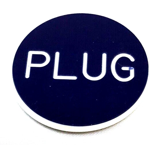 Lammer 1.25" PLUG (BLUE/WHITE) ******~BRAND NEW~******:E