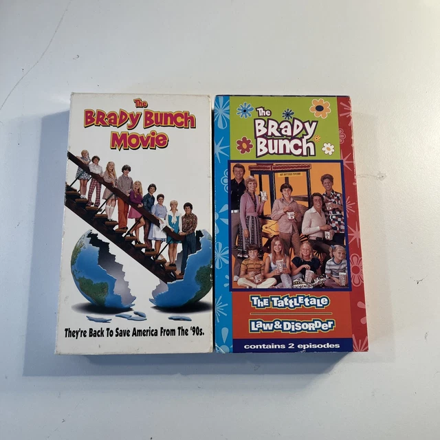 LOT 2 THE Brady Bunch VHS Movie Tattletale Law Disorder Pre Owned VG