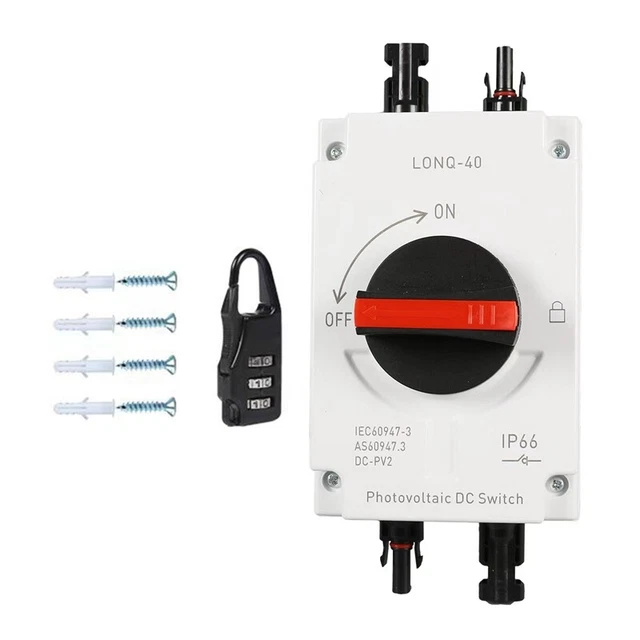 32A 4P PV Circuit Breaker DC1200V Basic Kit GF40 Outdoor IP66 Waterproof L U1C8