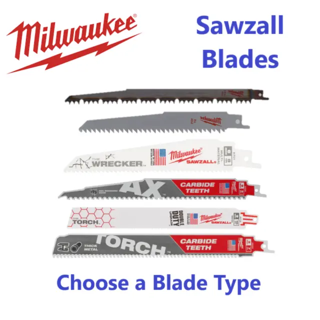 Milwaukee Sawzall Säbelsägeblätter Mehrzweck verschiedene Größen verfügbar
