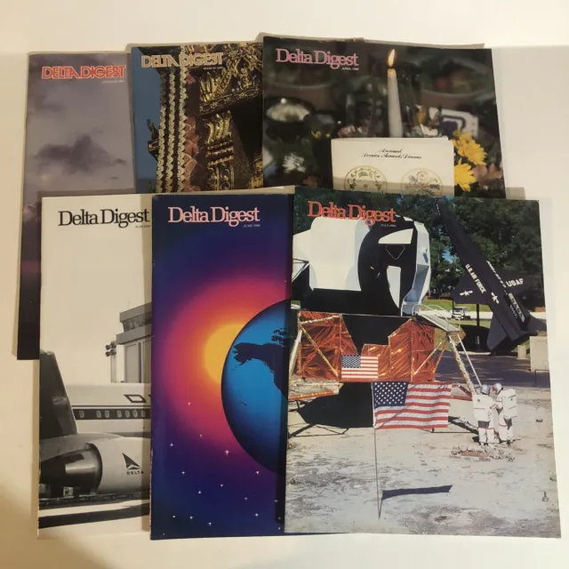 Vintage 1990 Delta Digest Lot Of 6 Magazines