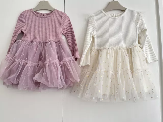 Baby Girls 3-6 Months Primark Dress Outfit Bundle Stars GC