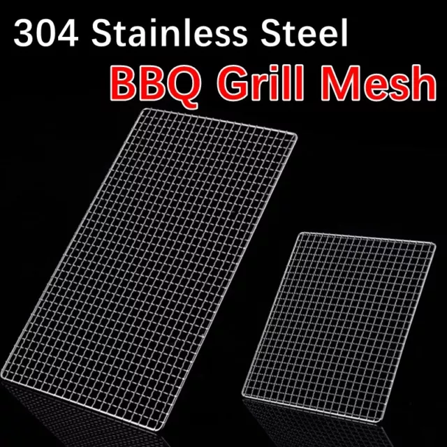 Square Barbecue Grill Net Mesh BBQ Mats Grilling Racks Meshes Stainless Steel