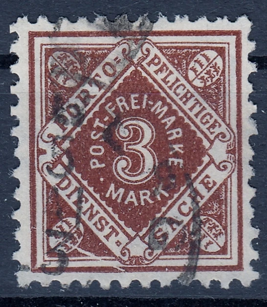 == AD Württemberg Mi. 158 gest. PF I, Kat. 60€ ==