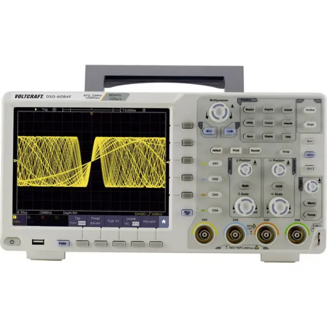 Oscilloscope numérique VOLTCRAFT DSO-6084F 80 MHz 4 canaux 1 Géch/s 40000 kpts