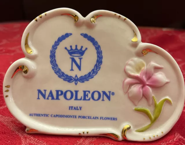 CAPODIMONTE NAPOLEON ITALY ADVERTISING SHOP Counter DISPLAY SIGN Dealer Plaque