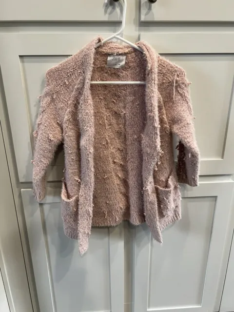 Zara Knitwear Girl's 11-12 Fancy Winter Collection Cardigan Sweater Fuzzy Soft