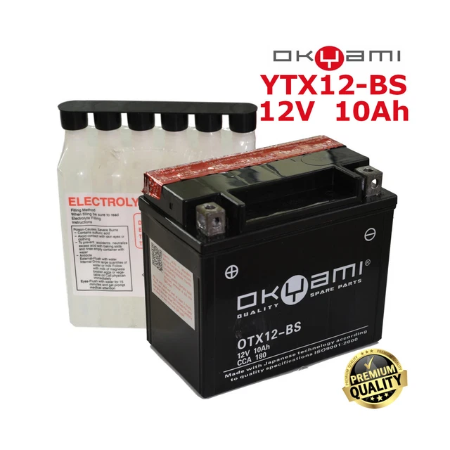 Batteria OKYAMI YTZ10S-BS 12V 8,6AH - Compatibile Kawasaki Z650 ABS 2017-2018 - Foto 9