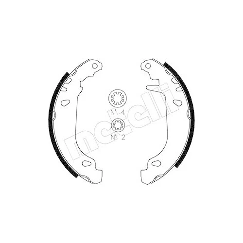 Kit 4 Ganasce Freno Posteriori Metelligroup 53-0443K - Made In Italy - ECE R90 Per Toyota Avensis - 4
