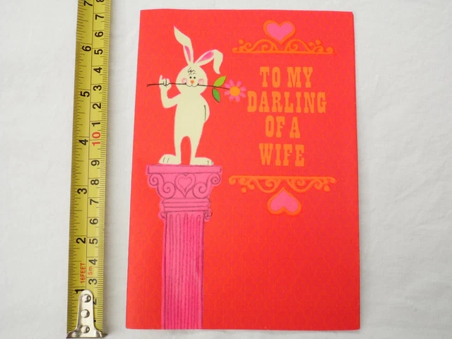 USED vintage 1960s/1970S WIFE BIRTHDAY greeting card scrapbook