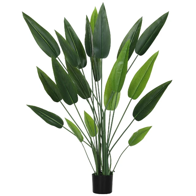 Pianta Artificiale Strelitzia Uccello Del Paradiso 66 Cm - Vaso Incluso - Foto 5