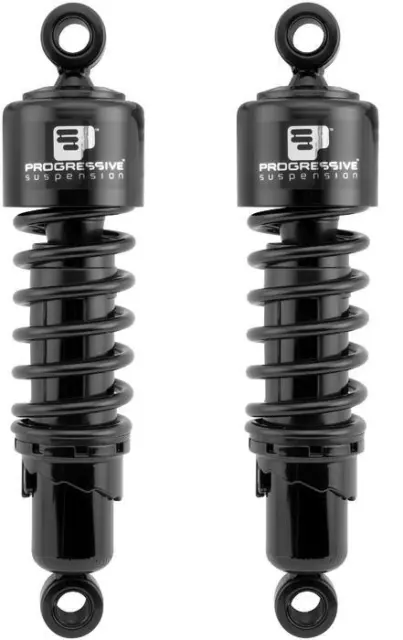 Progressive Suspension 412 Series Shocks 12" Black #412-4068B Harley Davidson