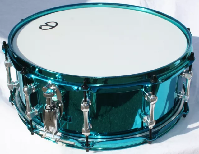 Designer Stahl Snare Drum mirror blue 14" mal 5,5"