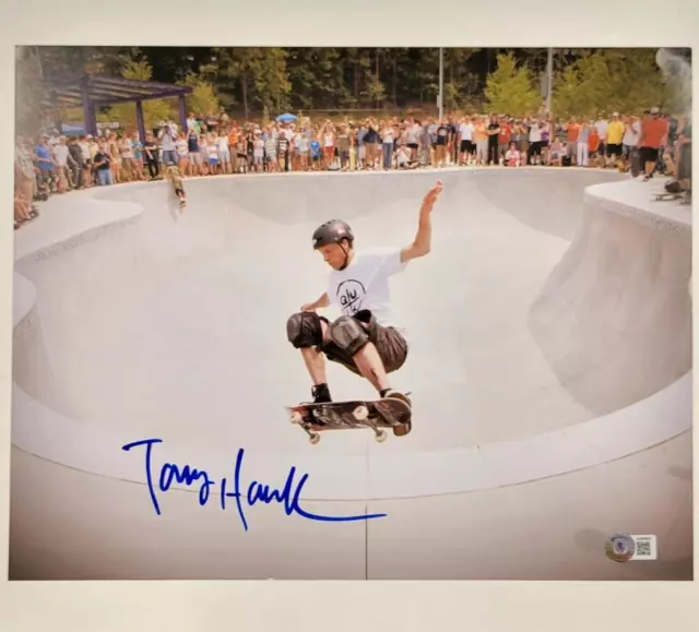 Tony Hawk signed 11x14 Photo skateboarding autograph ~ Beckett BAS